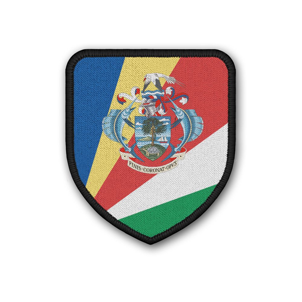 Patch Flag of Seychelles Nation Victoria Danny Faure English French #21525