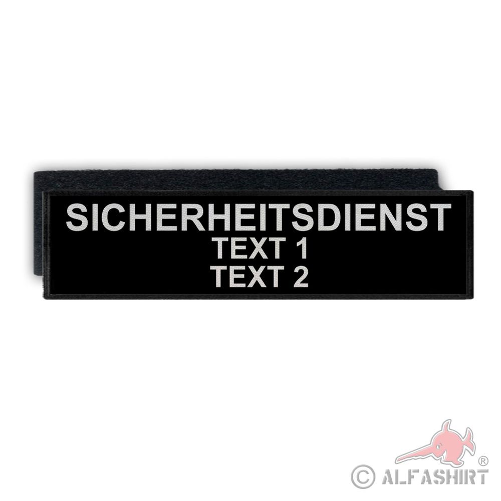Rückenpatch personalisiert Sicherheitsdienst Dein Text Wunschtext #43744
