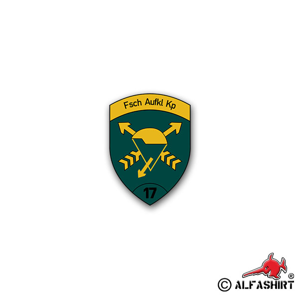 Aufkleber/Sticker FschAufklKp 17 Fallschirmaufklärerkompanie Schweiz 5x7cm#A2275