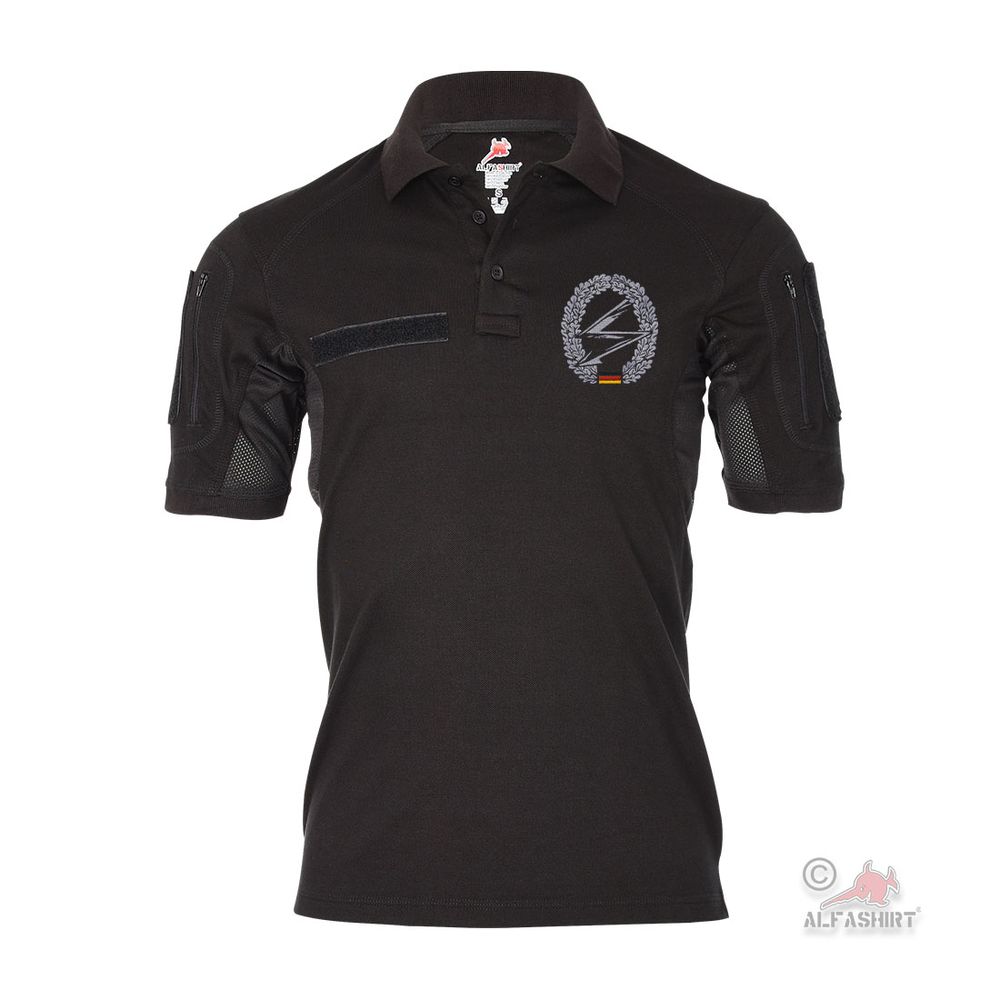 Tactical Polo Fernmelder GESTICKT Funk Eloka Barett-Abzeichen Funker . #44509