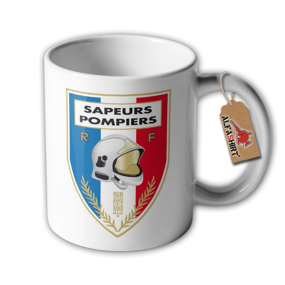Tasse Feuerwehr Frankreich Feuerwehrmann Paris Franzose Sapeurs Pompiers #32951
