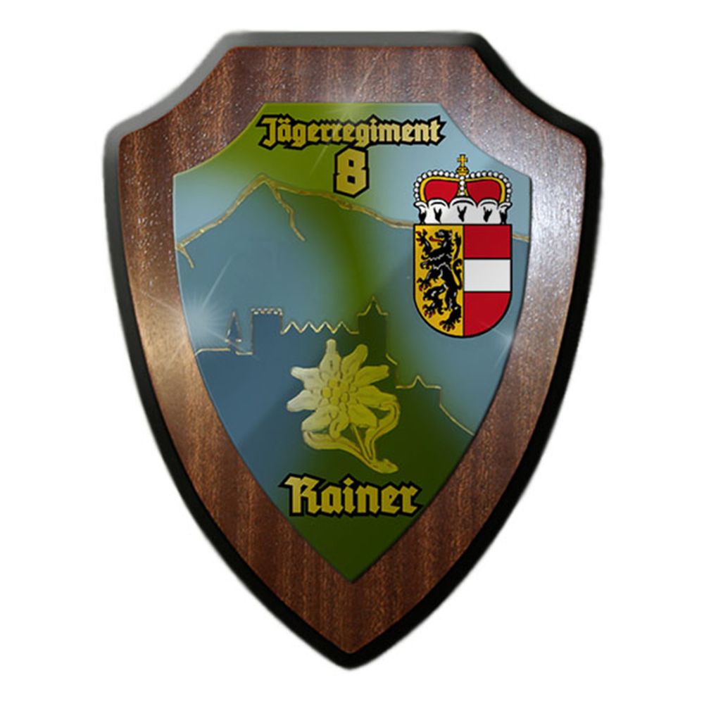 Wappenschild / Wandschild - Jäger Regiment 8 Rainer Erzherzog #13314