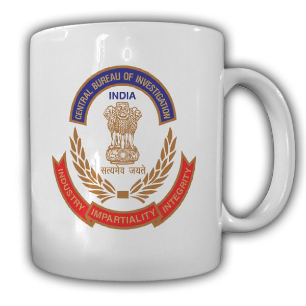 Tasse CBI Central Bureau of Investigation Indien Polizei Abzeichen #21676