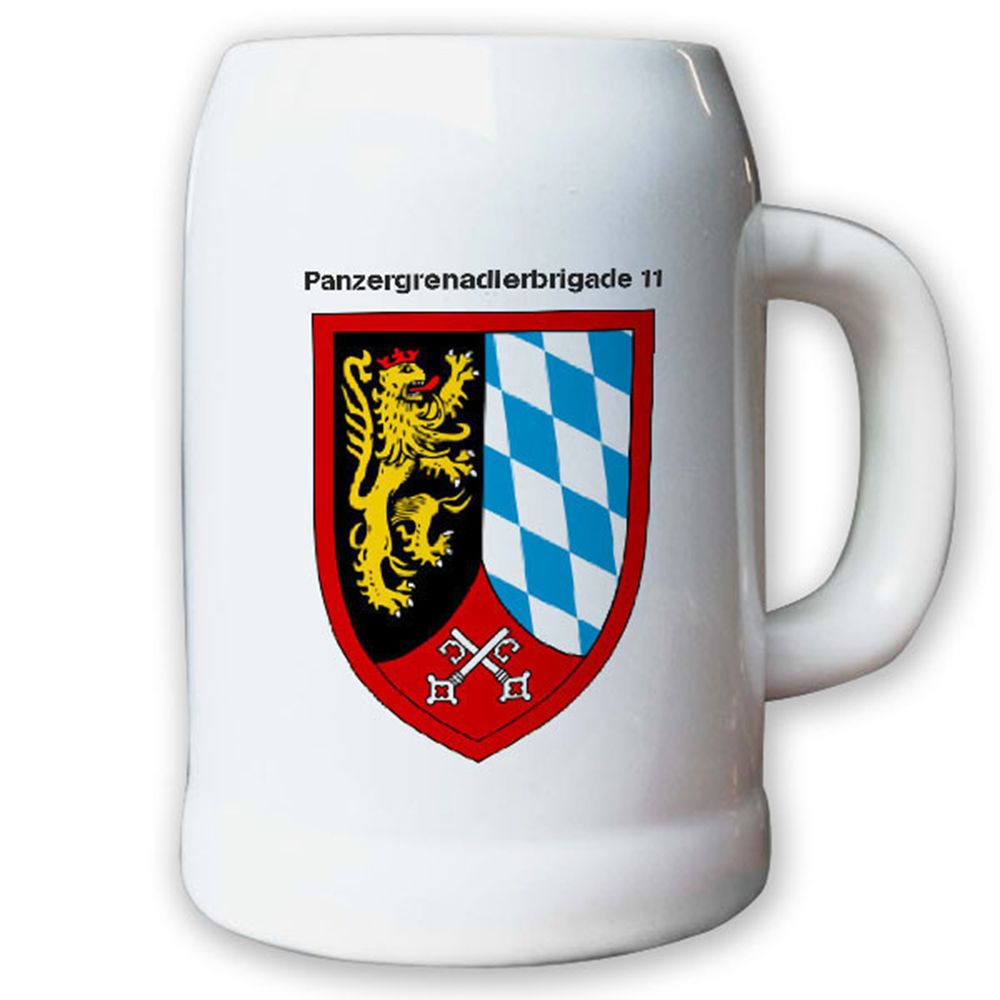Krug / Bierkrug 0,5l -24.Bierkrug Panzergrenadierbrigade 11 PzGrenBrig #12988