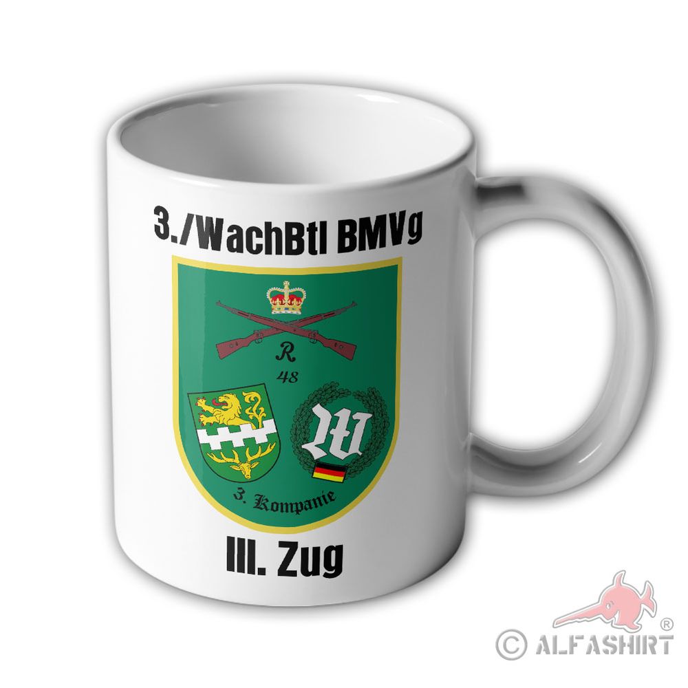 Tasse 3 Kompanie WachBtl BMVg Wachbataillon dritter Zug #44194