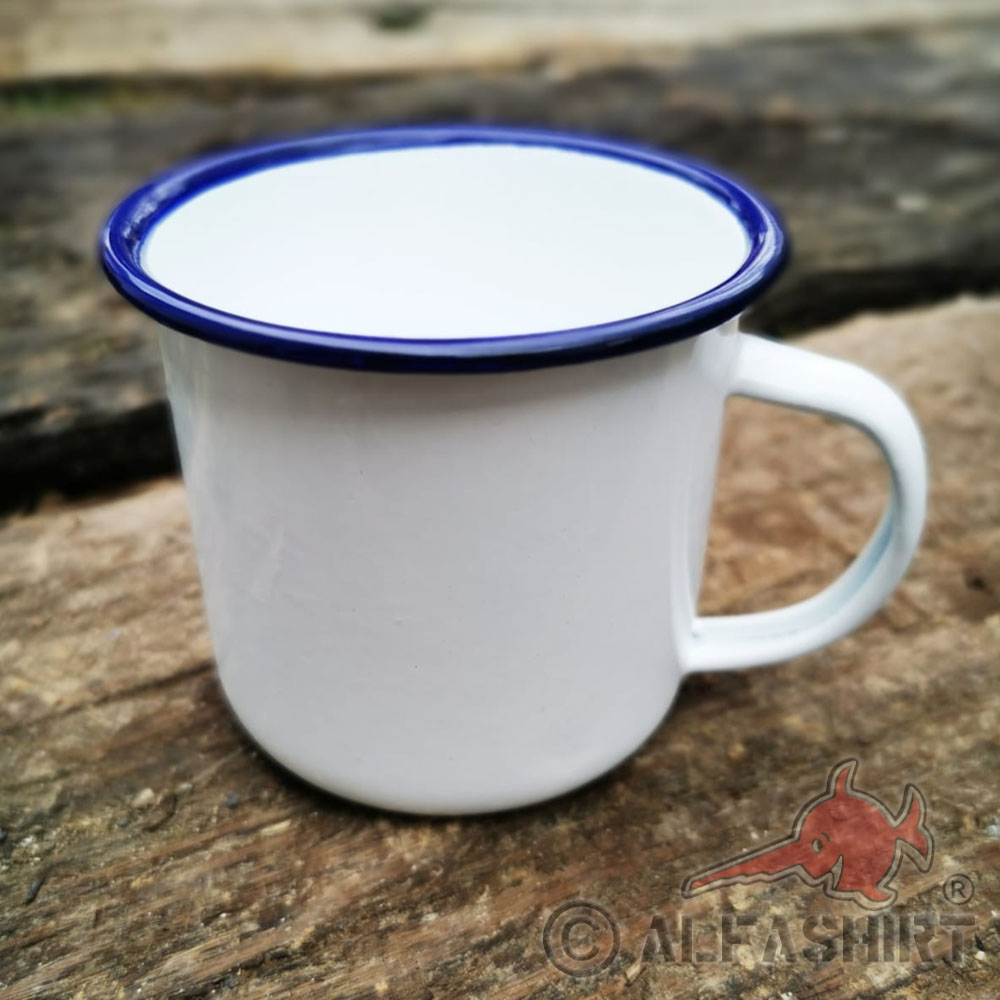 Emaille Becher Camping Retro Outdoor Survival Lagerfeuer Tasse Kaffee #39227
