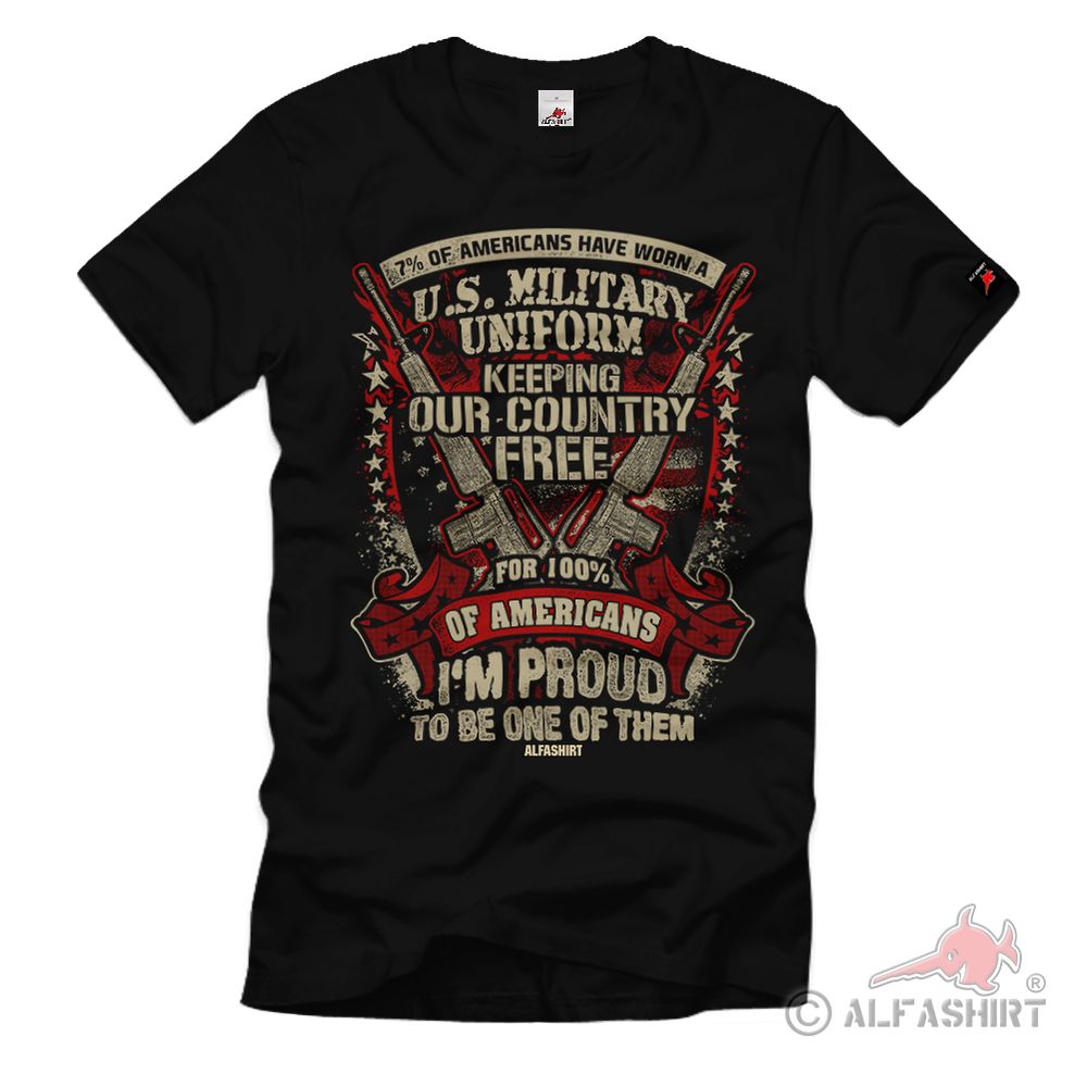 Veteran 7% Of American Uniform Stolz Amerikaner National Sixteen T-Shirt#32345