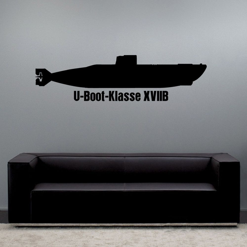 Wall decal U-Boot Class XVIIB U1406 U1407 bow torpedo tube Hamburg 1945 #A6221