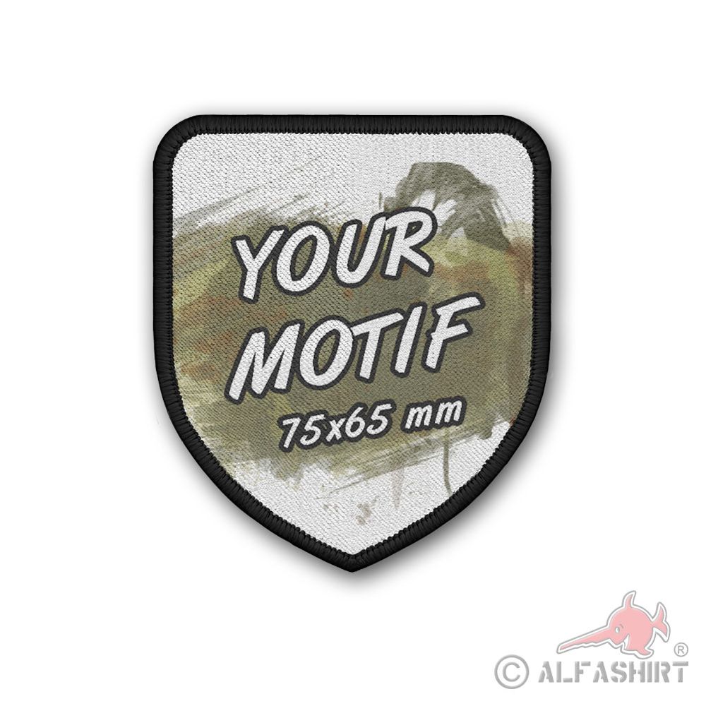 Patch crest shape 75x65mm your motif blank badge for sublimation print#42898