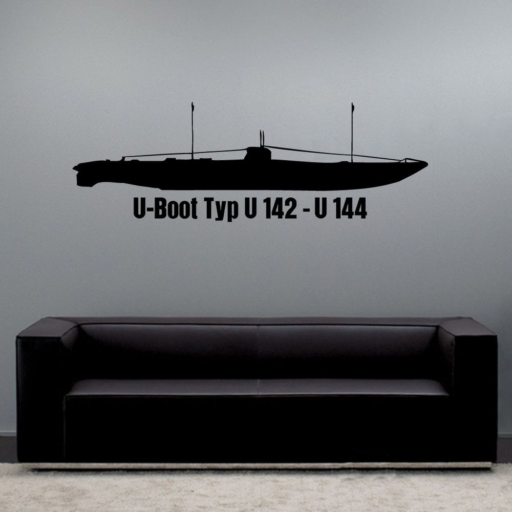 Wall decal submarine type U 142 - U 144 submarine cruiser shipyard submersible #A6195
