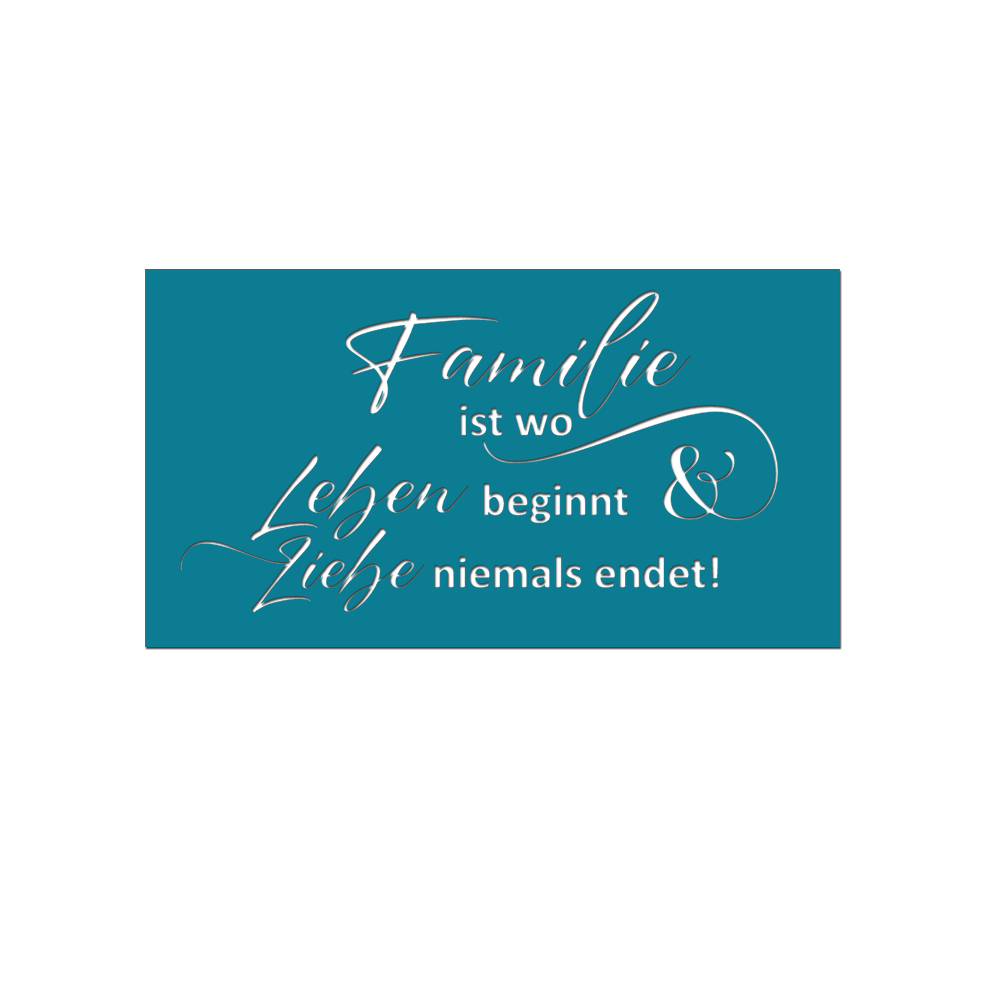 Lackierschablone Wandtattoo Familie ist 120 x 60 cm #A5959