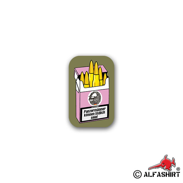 Sticker tankmen can be deadly cartridges ammunition 4x7cm A2610
