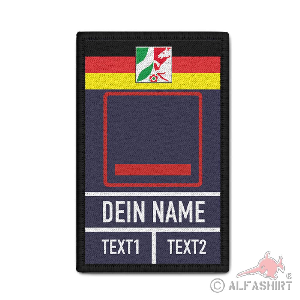 Rank Patch Feuerwehr Feuerwehrmann Dienstgrad Freiwillige NRW Dein Name #40957