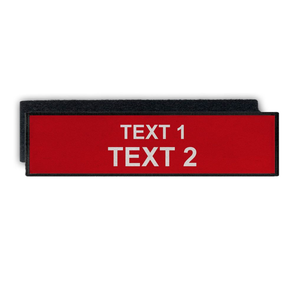 Rückenpatch 28x7cm personalisierbar Rot Jacke Weste Signal Rettungskräfte #46498