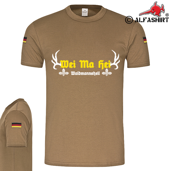 Weidmannsheil WeiMaHei Jäger Jagdgruß Glückwünsche Eber BW Tropenshirt #15046