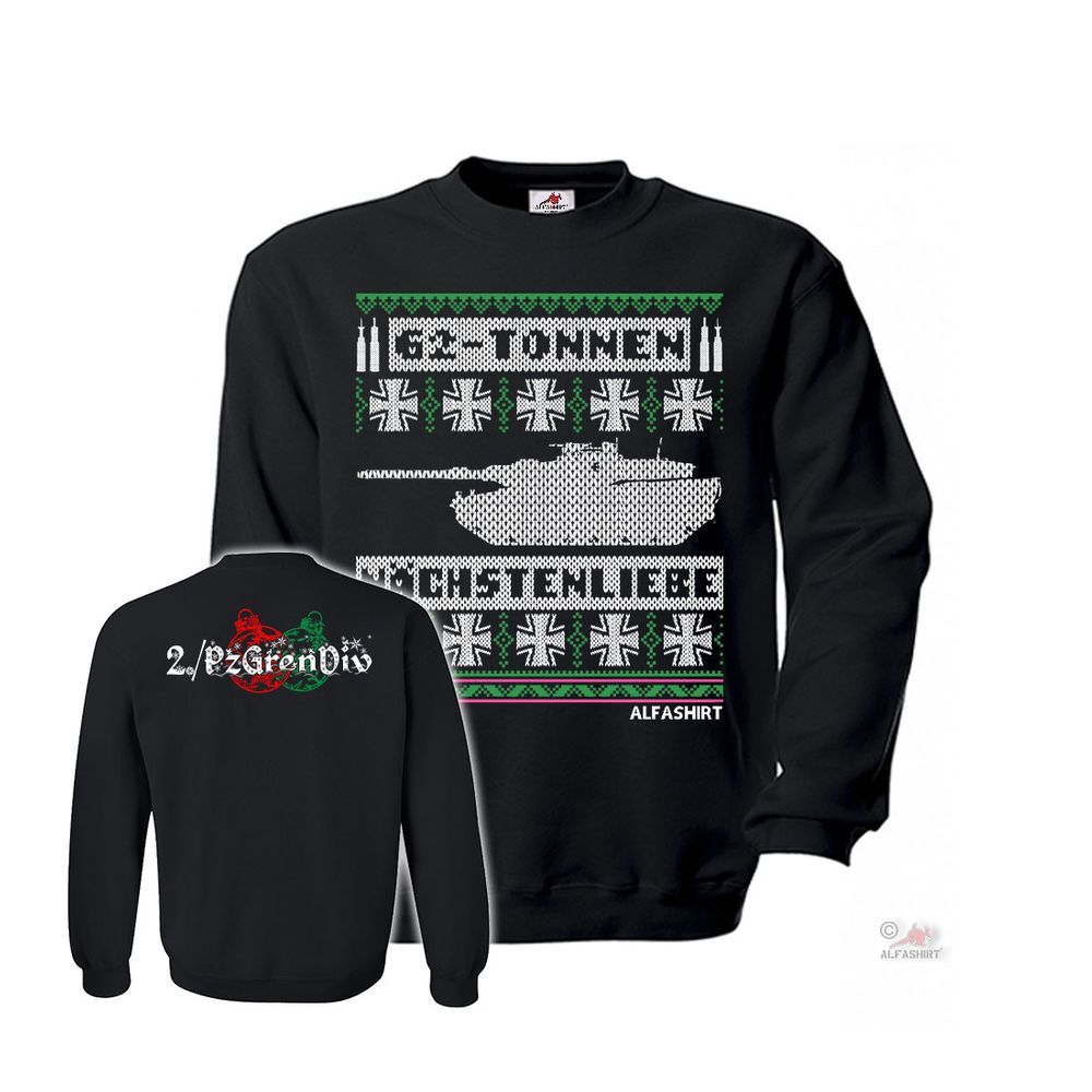 Sweater 2.PzGrenDiv Leopard Christmas Bundeswehr Ugly Tree Decoration # A5446