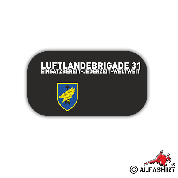 Sticker Airborne Brigade 31 BW Coat of Arms Badge 7x7cm A1684