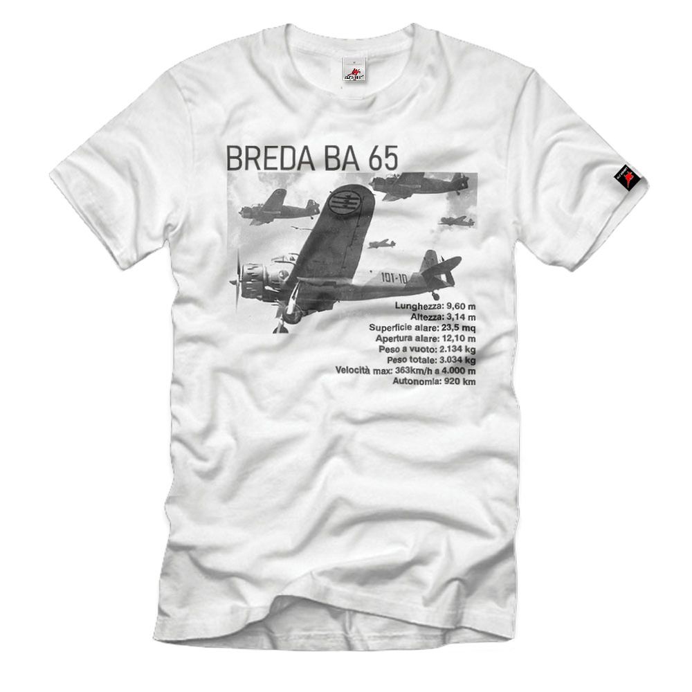 BREDA BA 65 Nibbio Flugzeug Italien Aeronautica T-Shirt#33036