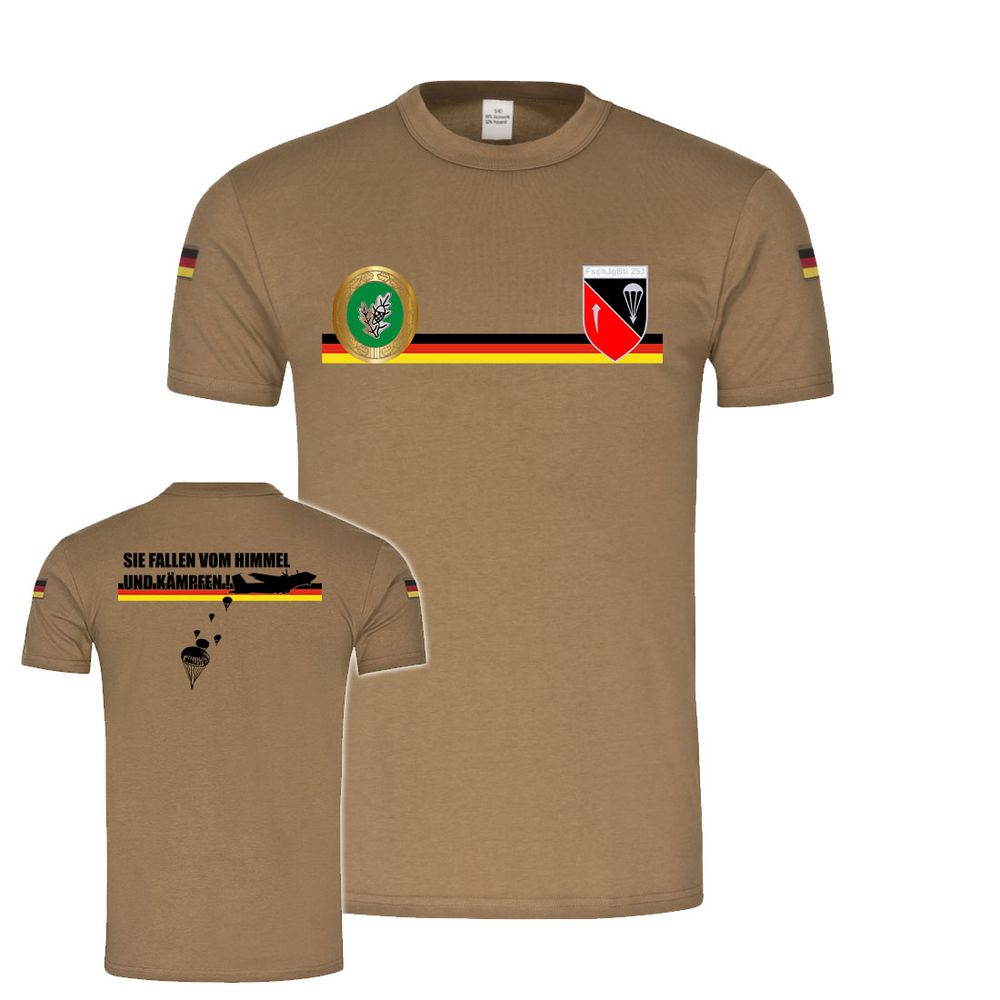 BW Tropenshirt Fallschirmjägerbataillon FschJgBtl 253 Eichenlaub Sie #46904