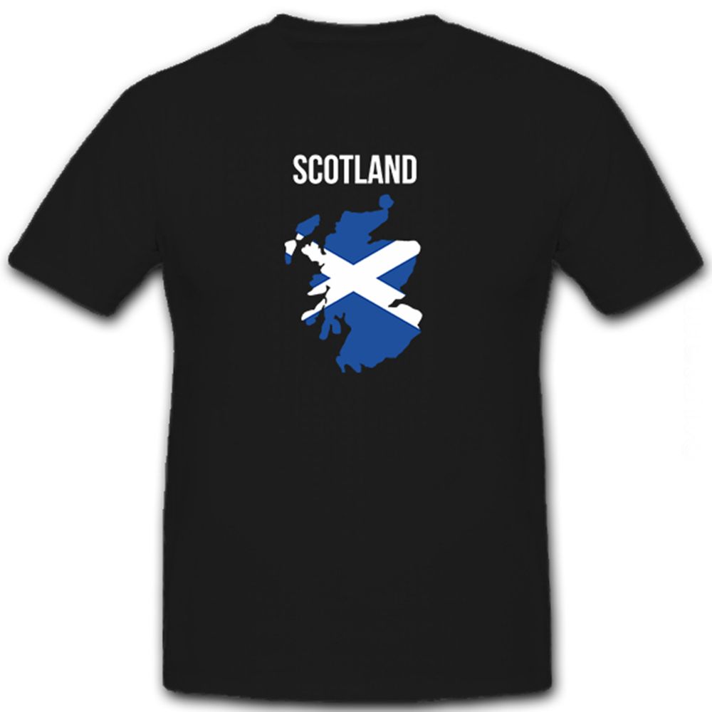 Scotland Schottland Flagge Land Umriss Wappen Emblem- T Shirt #12515