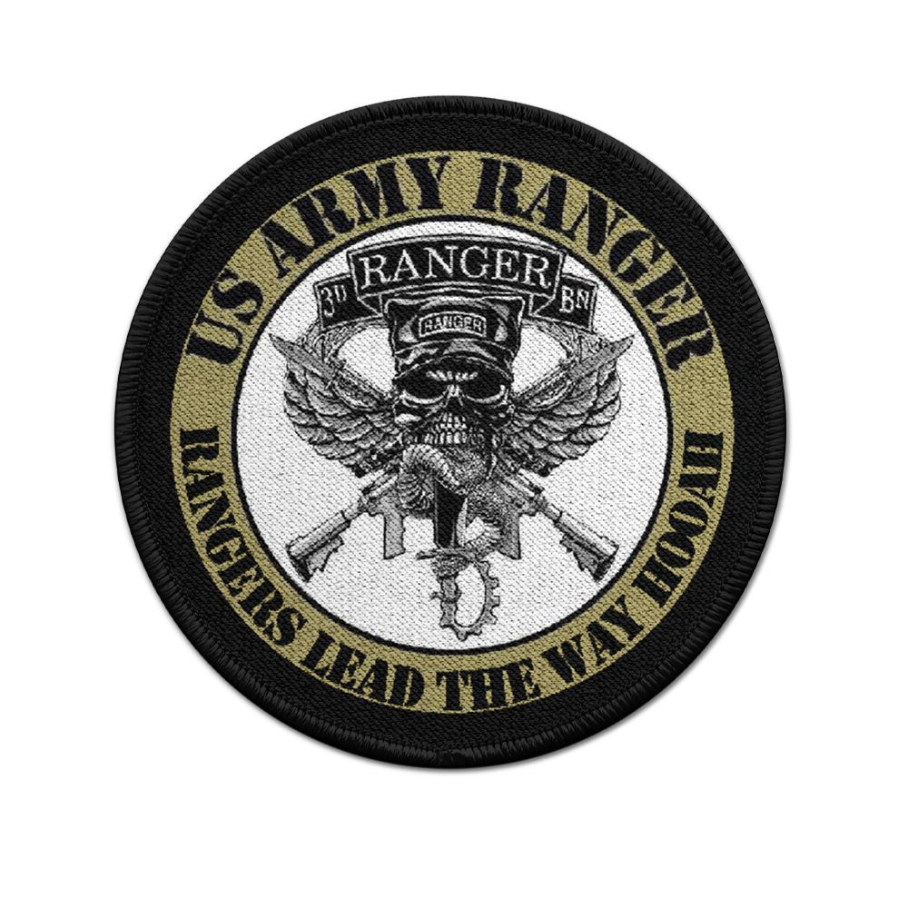 Patch - US Army Ranger Lead the Way HOOAH America Badge Skull #22825