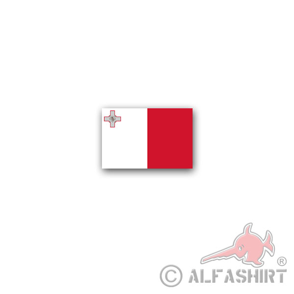 Sticker Malta Flag Republic of Malta Maltese Valetta 11x7cm A3003