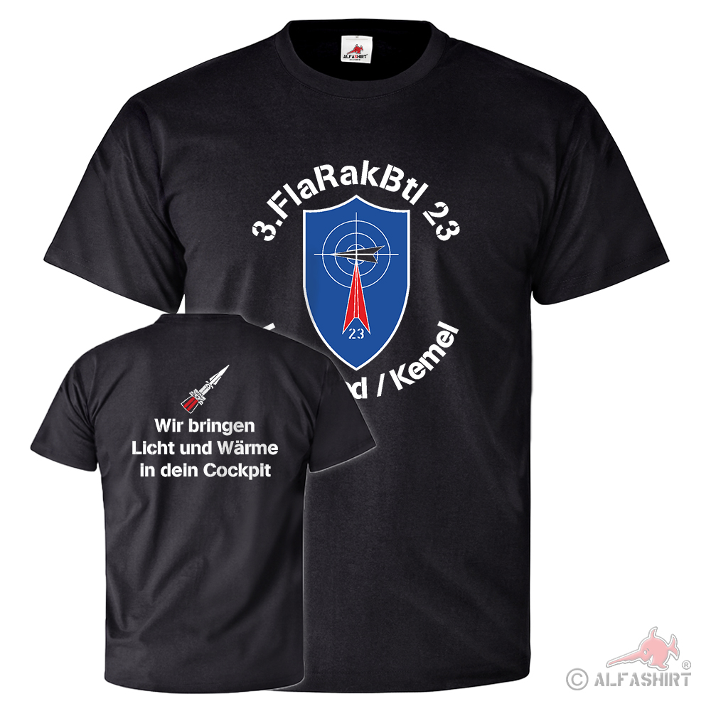 3 FlaRakBtl 23 Heidenrod Kemel Licht & Wärme Flugabwehrrake T Shirt #26256