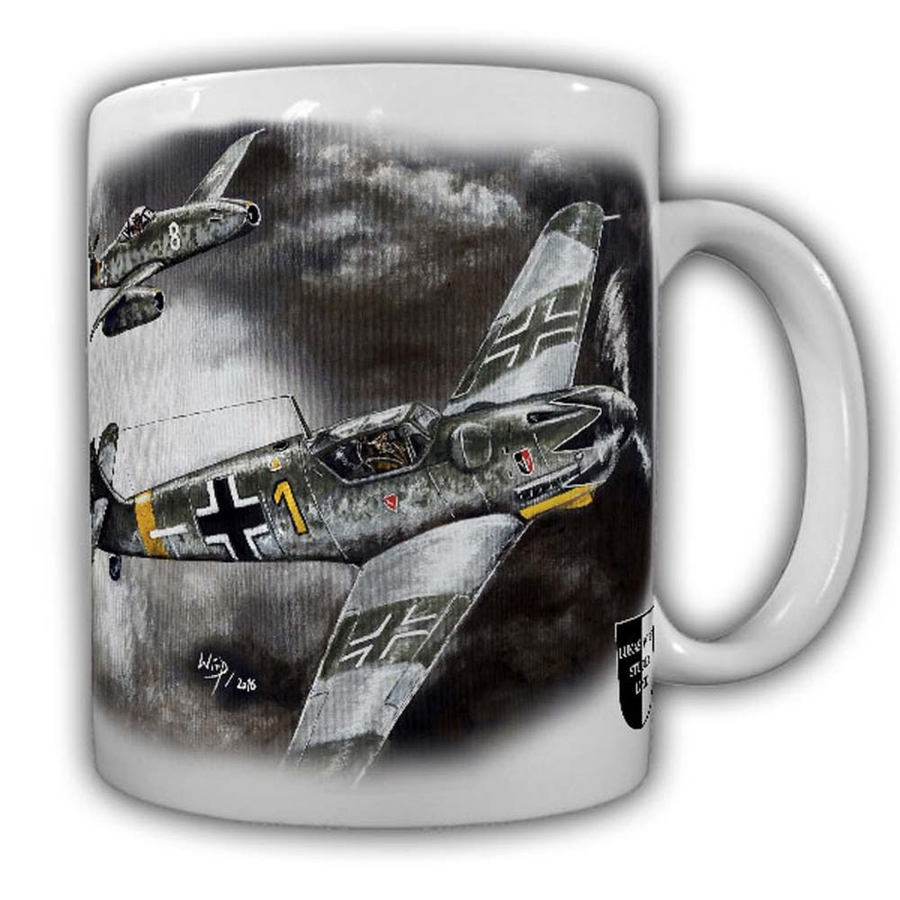 Tasse Lukas Wirp Me109 & Me262 Jagd-Flugzeug Luftwaffe Jagdgeschwader #24402