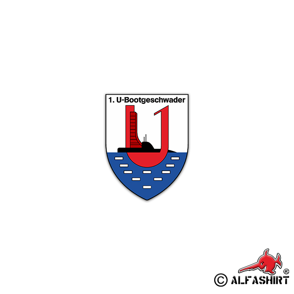 Aufkleber/Sticker  1 Ubootgeschwader Bootsgeschwader Marine 5x7cm#A2280
