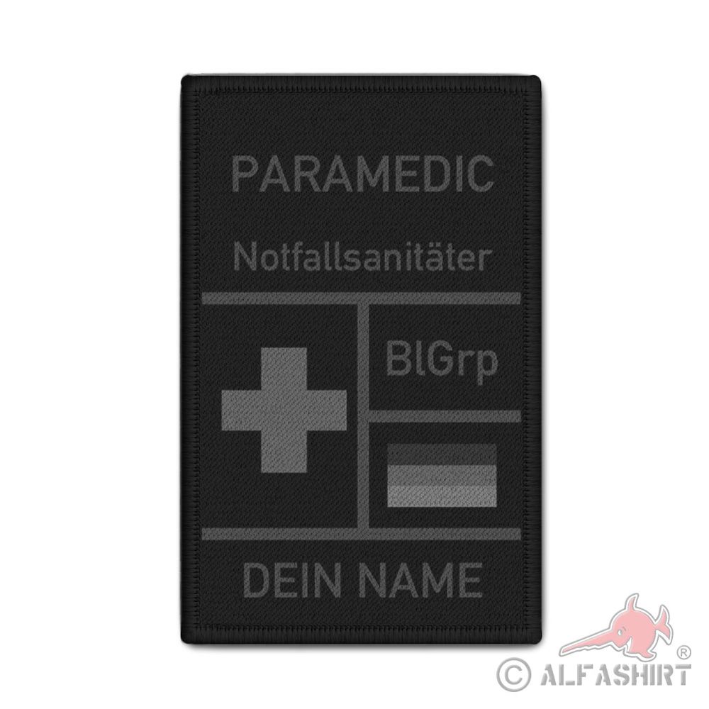 Patch Paramedic Notfallsanitäter Night Tarn Rettungssanitäter 9,8x6cm #41097