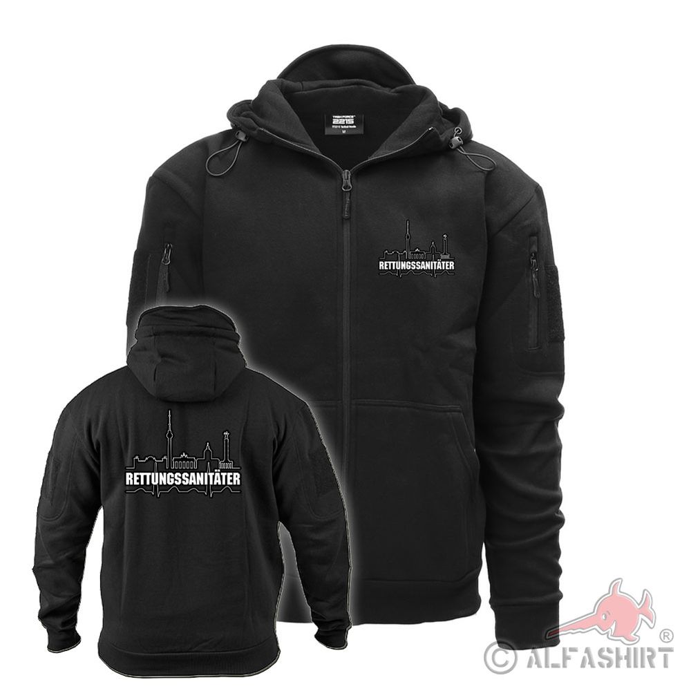 Tactical Hoodie Zipper Jacke Rettungssanitäter Belin Skyline RS RetSan #43992