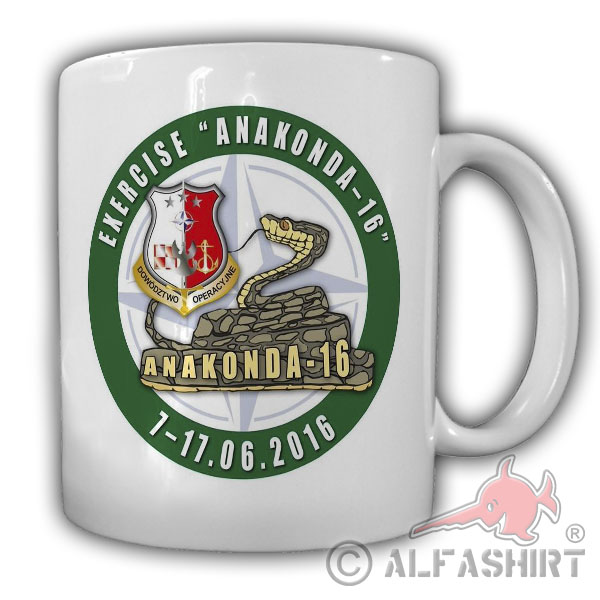 Anakonda 16 Nato Übung 2016 Polen Bundeswehr Abzeichen US Army - Tasse #18685