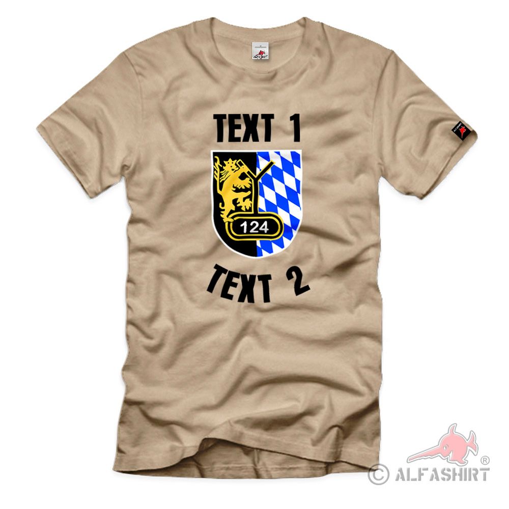 Panzerbataillon 124 DEIN TEXT PzBtl Kompanie Bundeswehr T-Shirt #39850