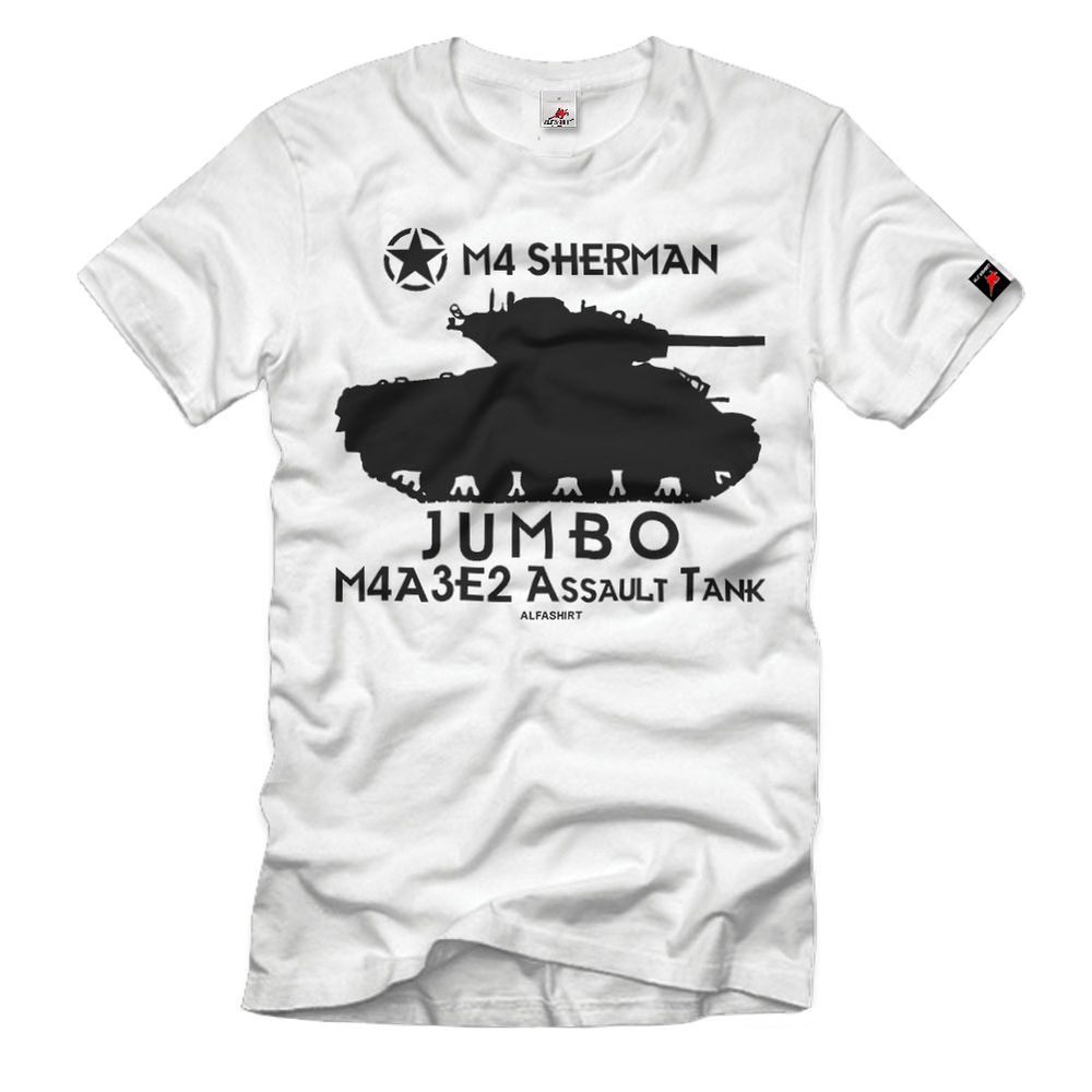 M4 Sherman JUMBO M4A3E2 Assault Tank USA Panzer D-Day T-Shirt #32960