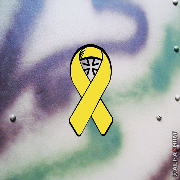 Sticker Yellow Ribbon Solidarity Bundeswehr BW Reservist 10x5cm A621