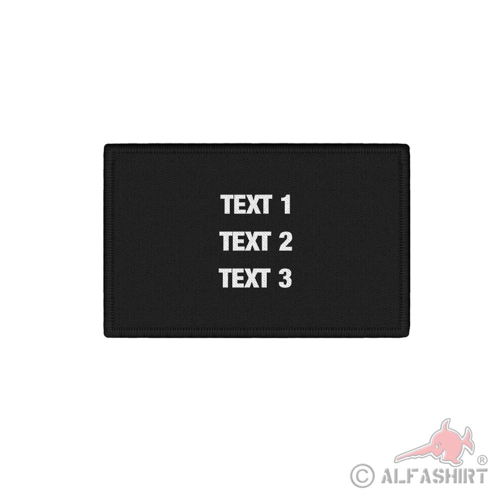 Patch Wunschtext 3 Zeiler Personalisiert  Uniform Geschenk Aufnäher #40388