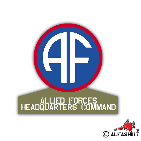 Sticker Allied Forces Headquaters Command US Army USA 7x7,5cm A1191