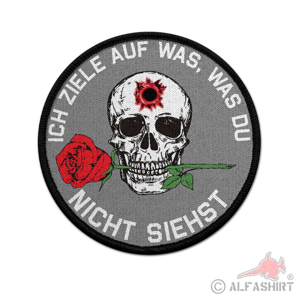 Patch Ich ziele auf was, was du nicht siehst Sniper Skull Scharfschütze #40429