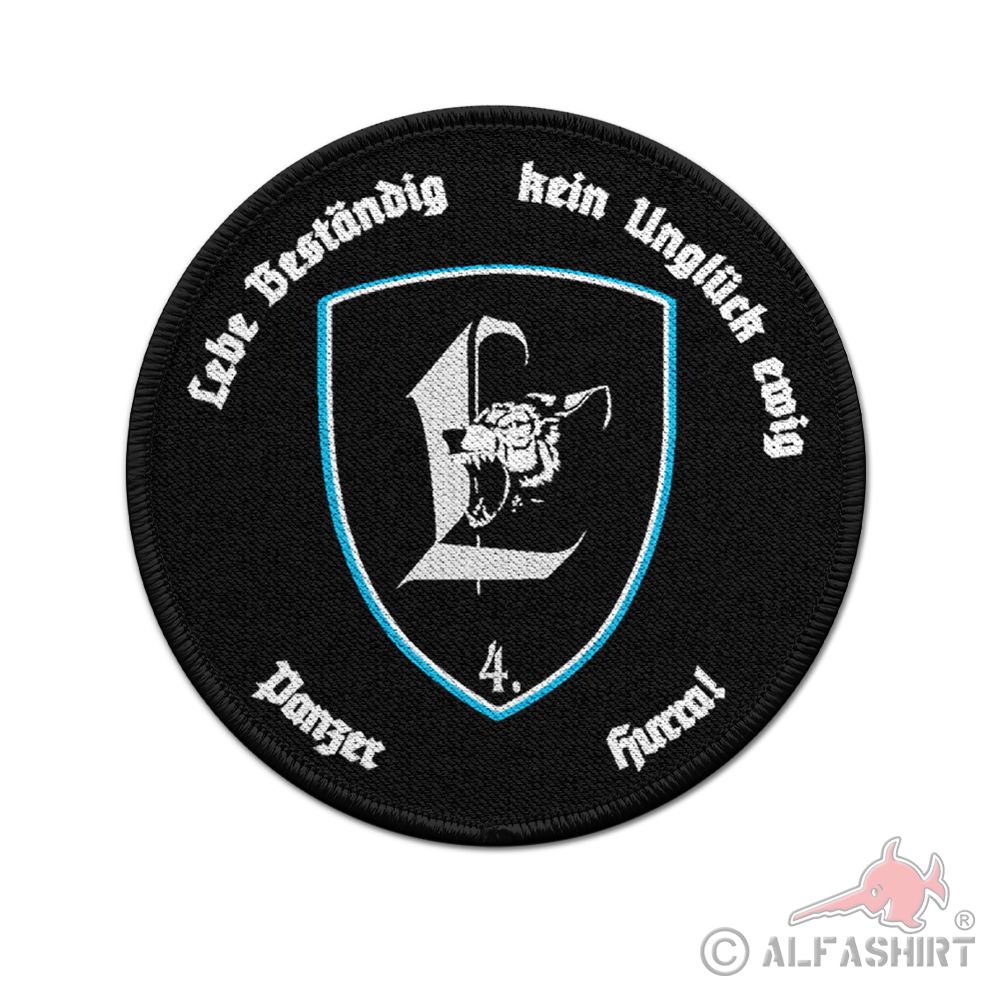 9cm Patch Panzerlehrbataillon Live Resistant No Misfortune Eternal Panzer # 37658
