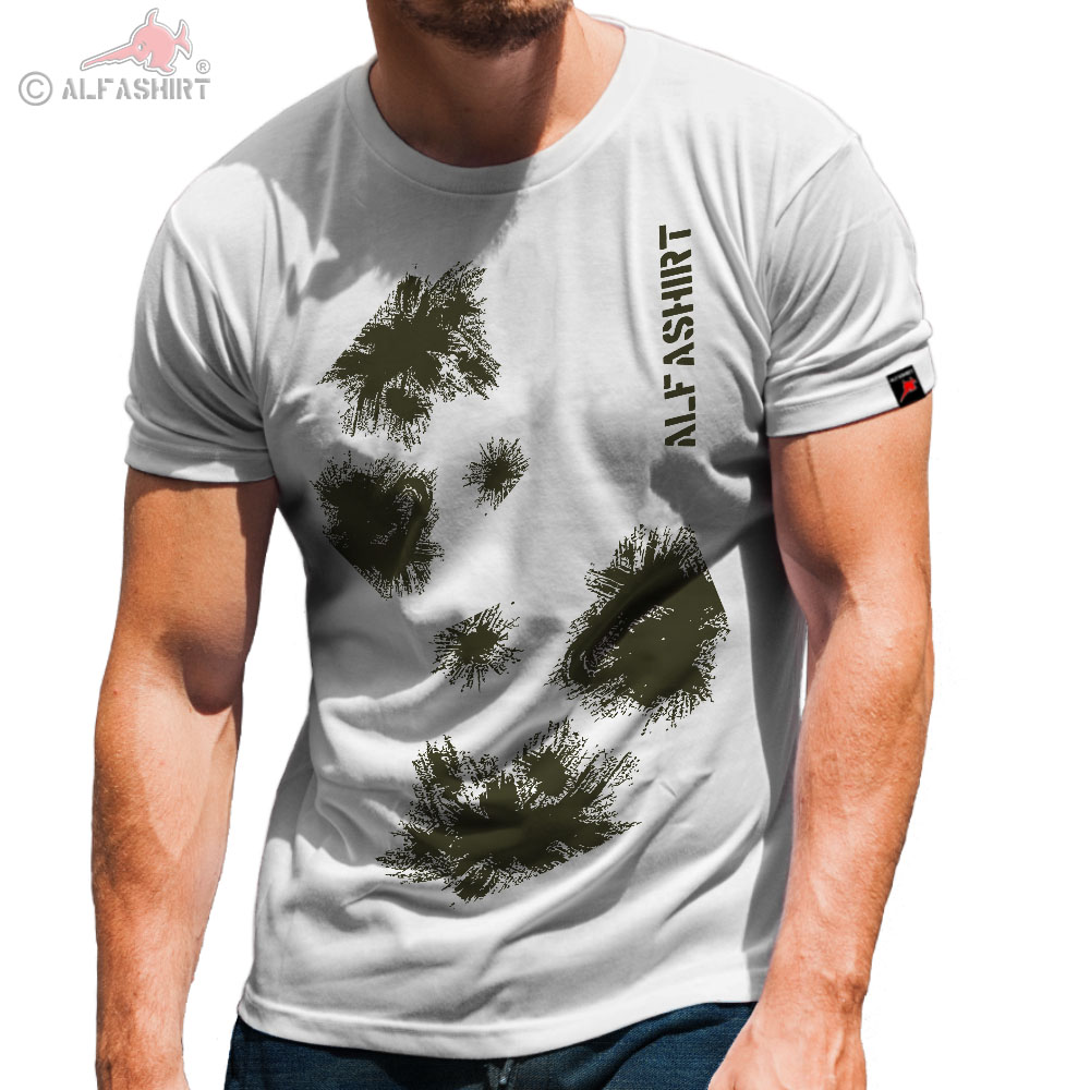Schneetarn Tarnung Winter BW Militär Alfashirt Armee Schnee T-Shirt #32237