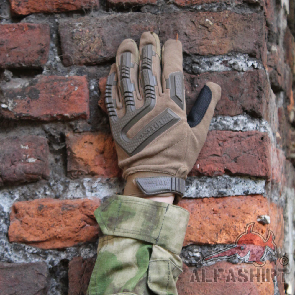 Tactical Einsatzhandschuhe Kommando ISAF Desert BW mit Protektoren sand #16071