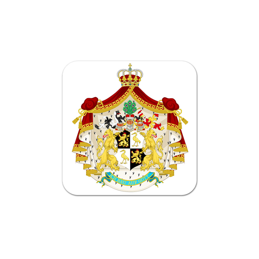 Principality of Reuss older line coat of arms sticker 7x7cm#A6524