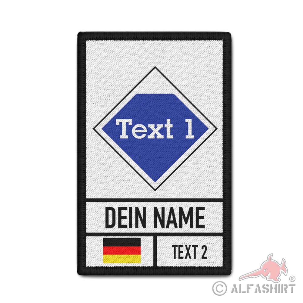 Patch Führungskraft Person Fachgruppe Hilfswerk Personalisiert 9,8x6cm  #41223