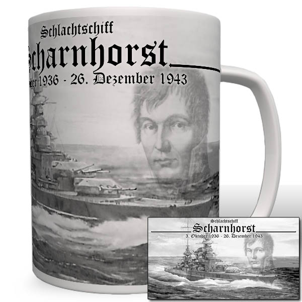 Scharnhorst Schlachtschiff Schiff Gerhard von Scharnhorst Marine Tasse #3274