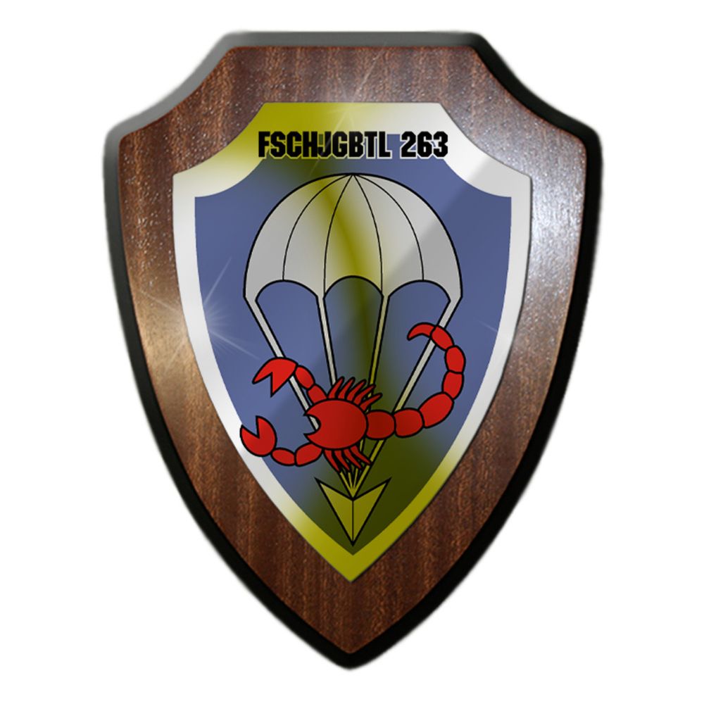 Heraldic shield paratrooper battalion 263 crest badge emblem # 34575