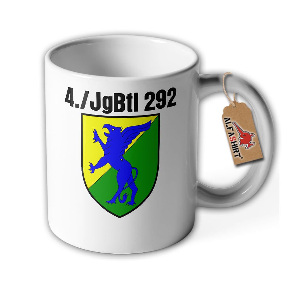 Tasse 4 Jägerbataillon 292 JgBt Bundeswehr personalisiert Logo #27213