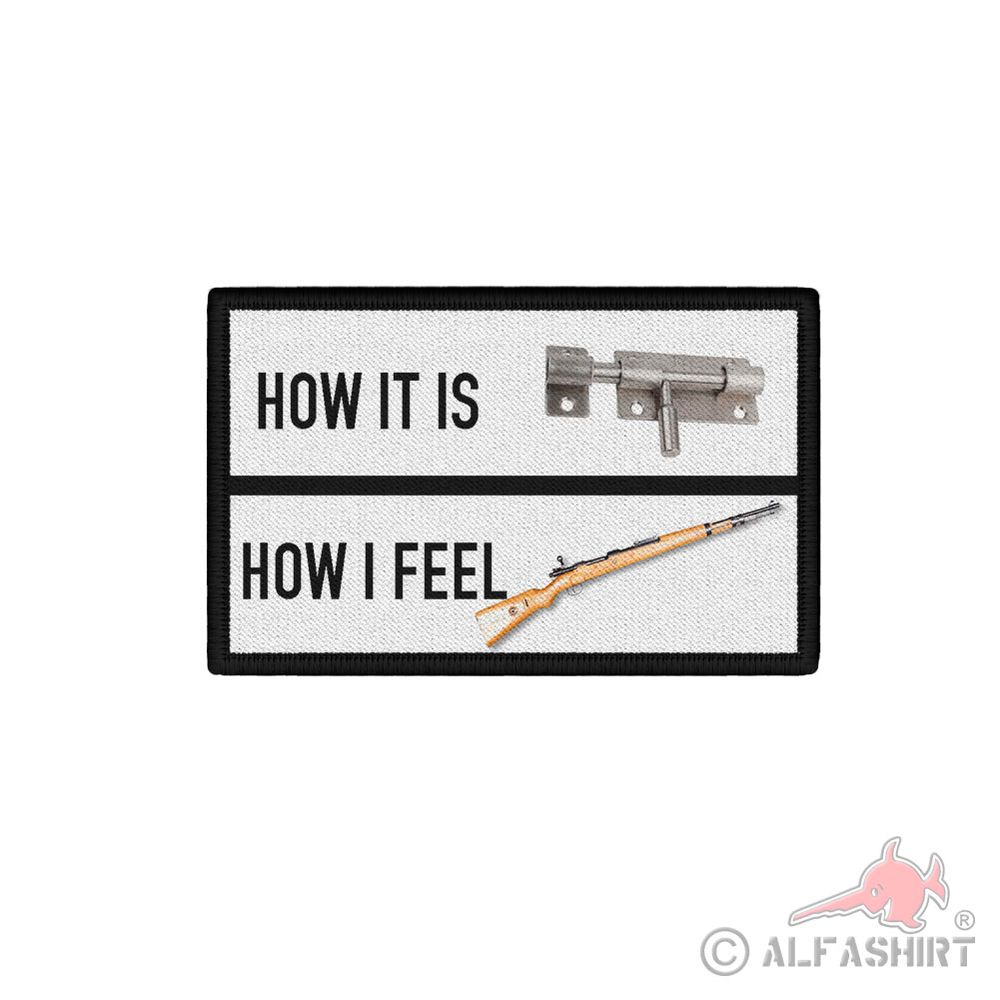 Patch Repetier Gewehr gefühl Airsoft Karabiner 98k Verschluss Fun #40430