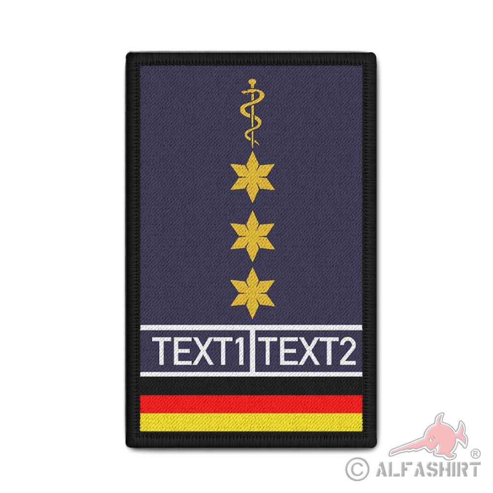 Medizinaldirektor Patch Personalisiert Polizeiarzt Dienst Dienstkleidung 9,8x6cm#39302