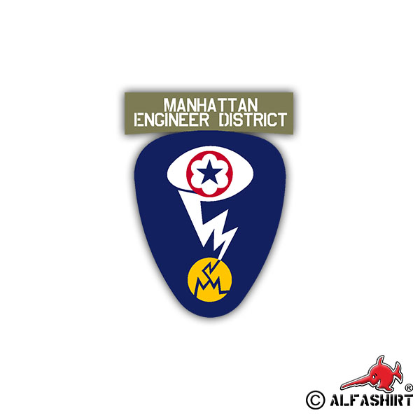 Sticker Manhattan Engineer District US Army USA America 7x5cm A1108