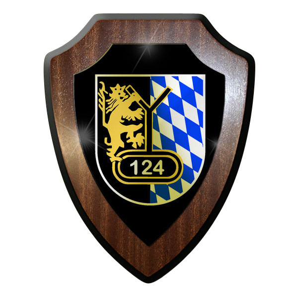 Wappenschild / Wandschild - Panzerbataillon 124 PzBtl Bundeswehr BW #9050